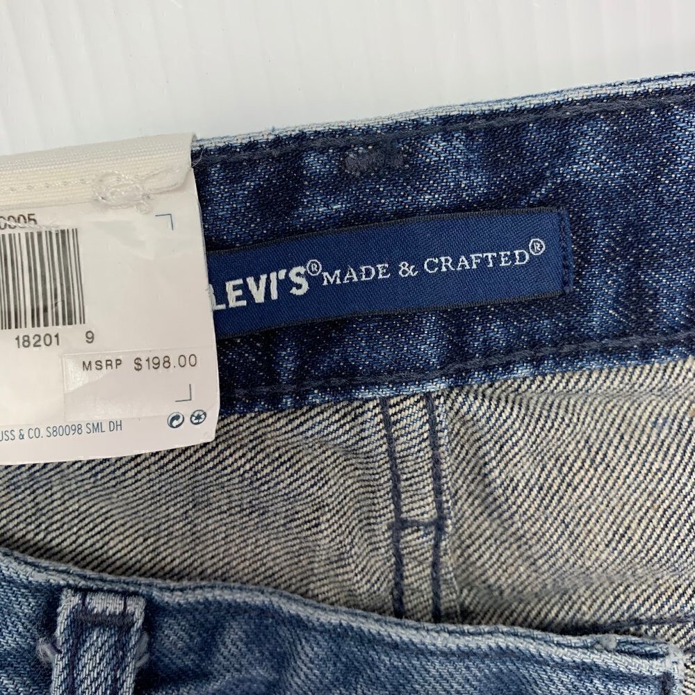 Levis Made & Crafted Jeans Size 26 Two Tone Color Blocked Mid Rise Crop NWT - Picture 5 of 12